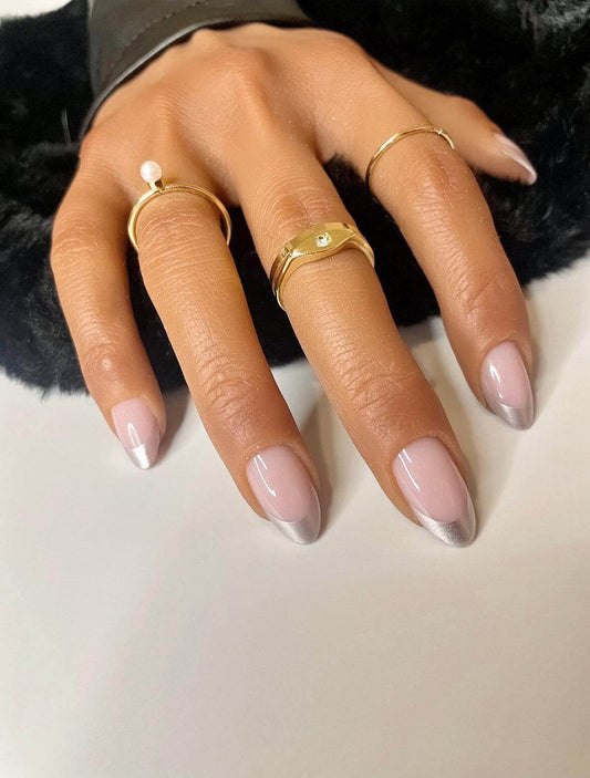 Beautiful Nude-Pink Almond Nails - Leewa Beauty