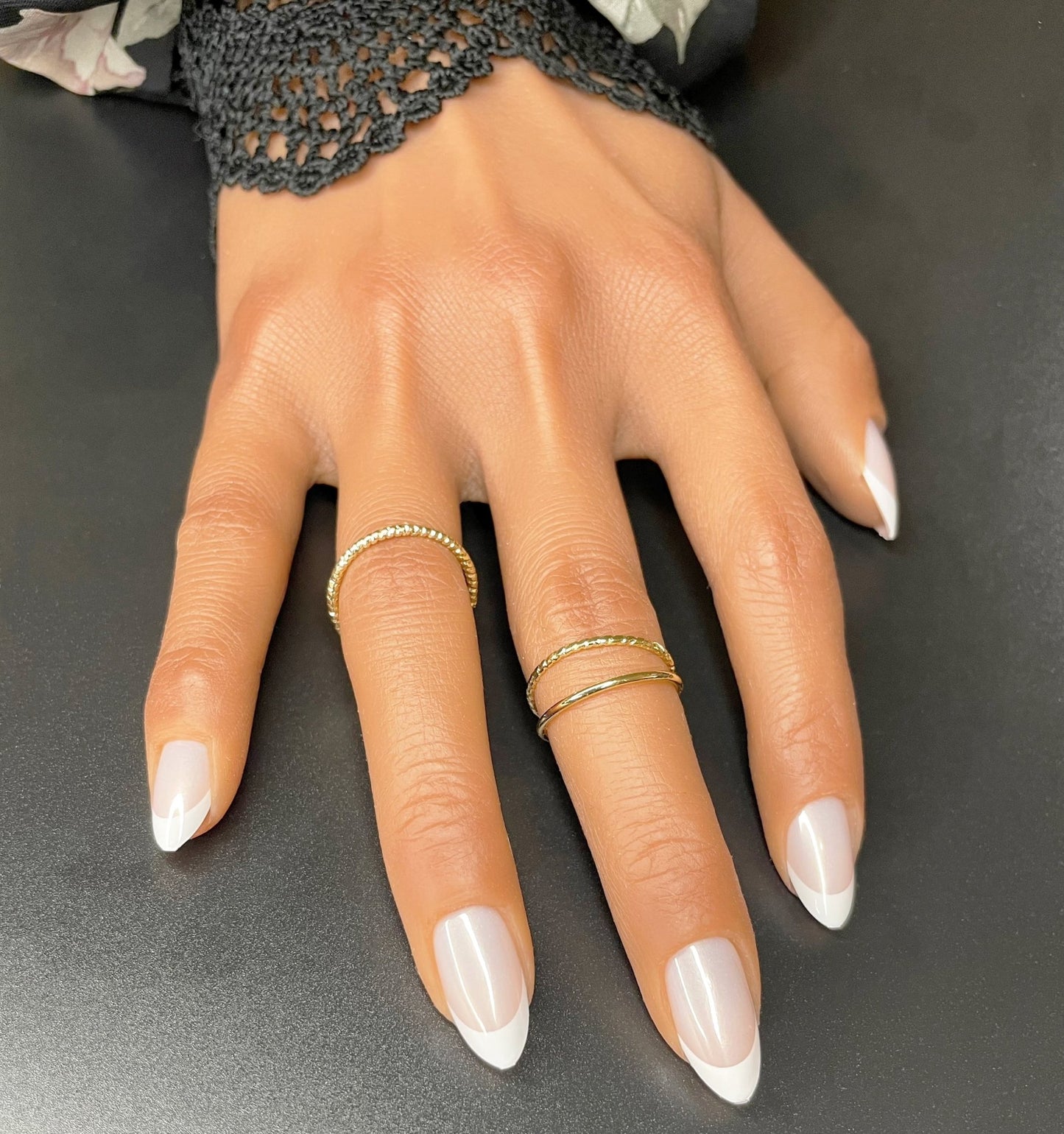 Pearl French Almond - Leewa Beauty