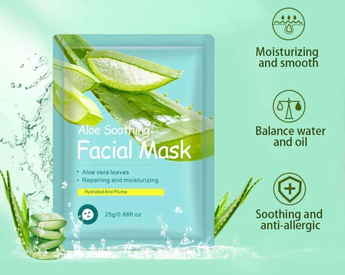 Aloe Vera Facial Masks - Leewa Beauty