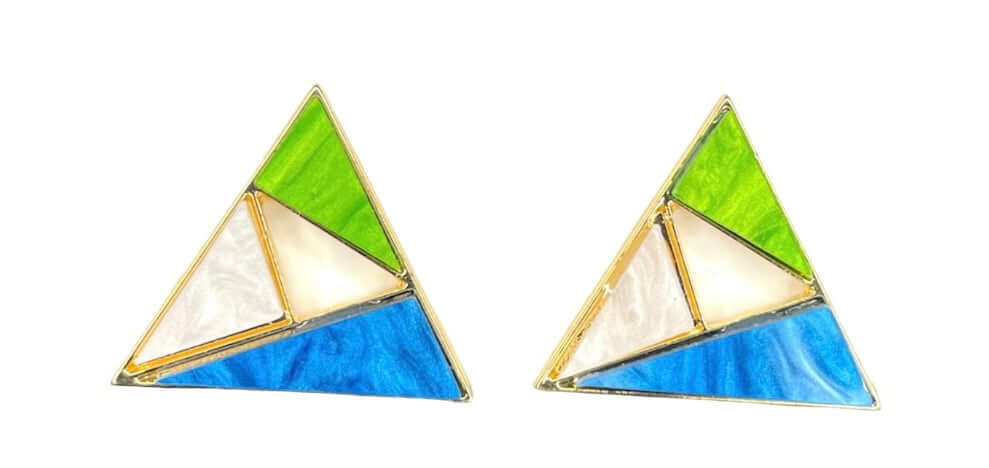 Geometric Triangle Earrings - Leewa Beauty