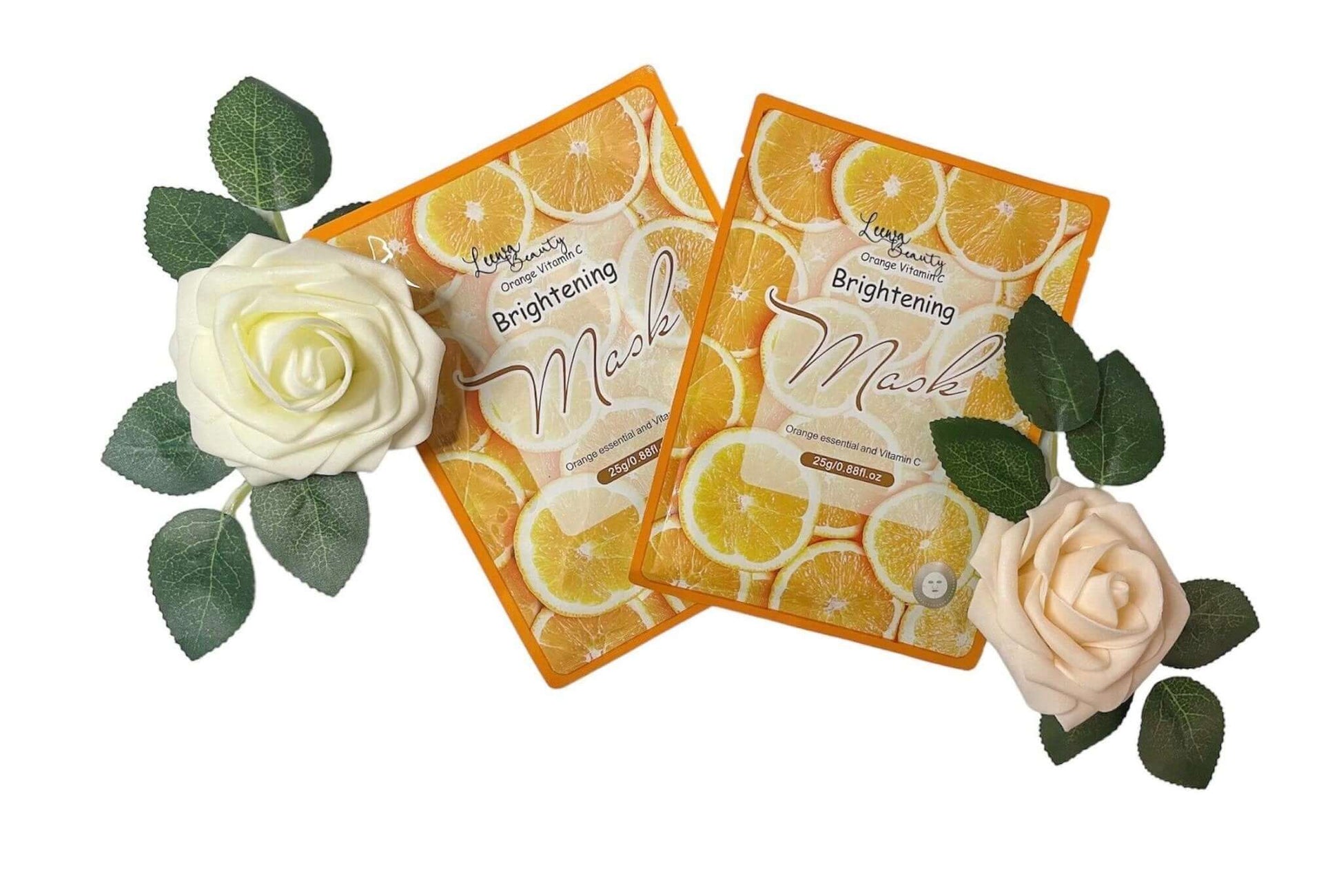 Orange Vitamin C Facial Mask (2) - Leewa Beauty